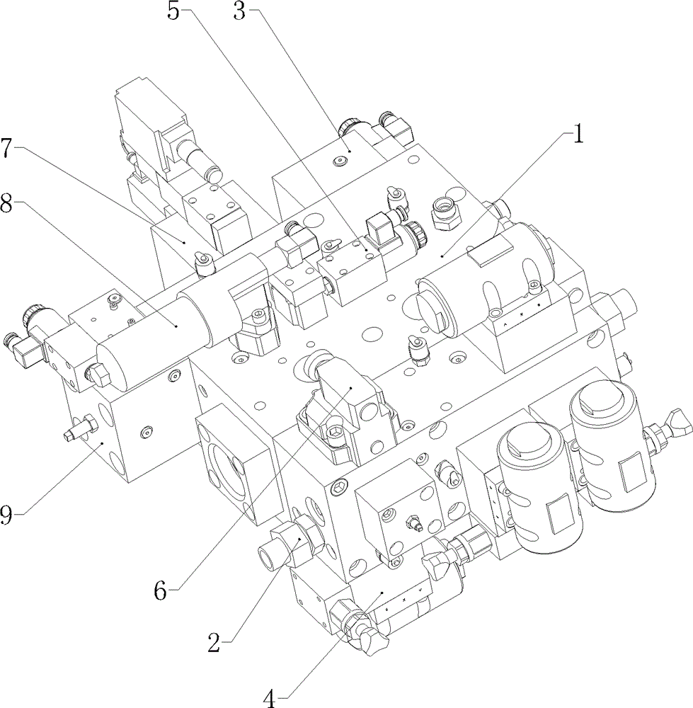 Heavy-load walking beam lifting hydraulic control device