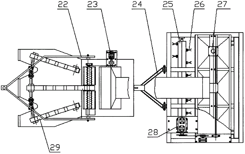 Maize straw three-dimensional returning machine