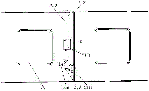 Opening-closing door of processing equipment for valve cover of electromagnetic valve