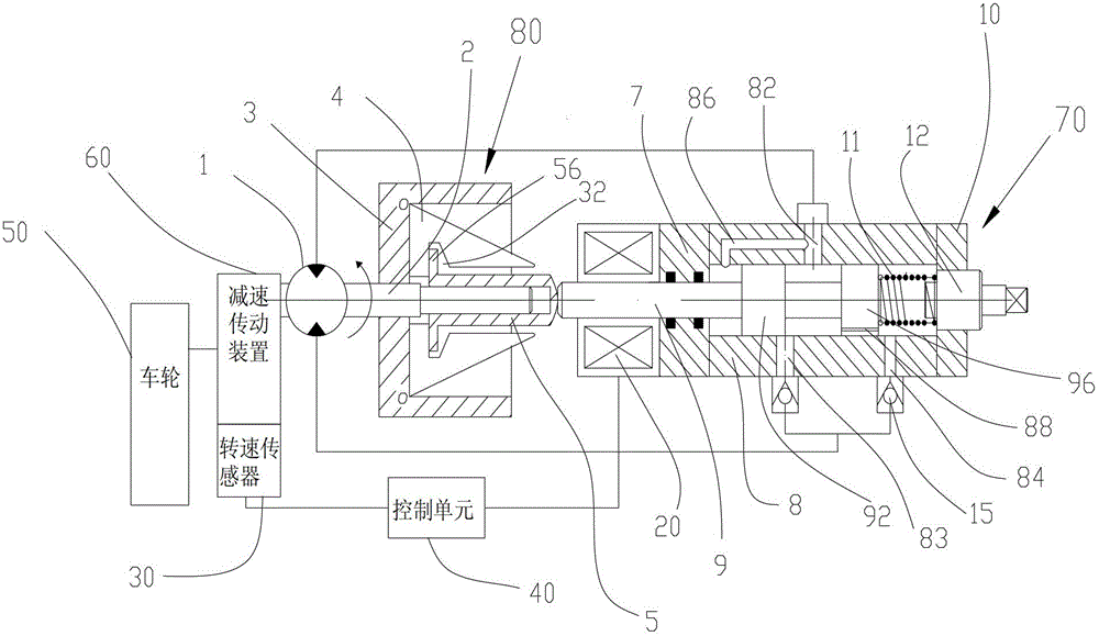 Auxiliary braking system of centrifugal hydraulic light vehicle