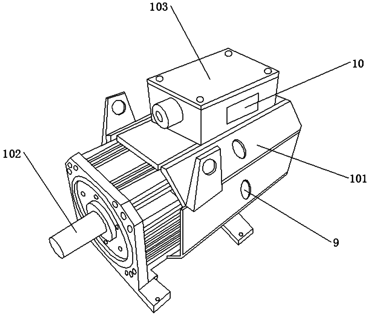 Extension shaft servo motor capable of preventing moisture condensation