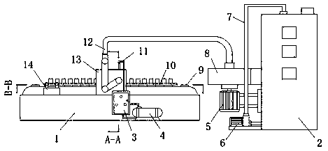 A ceramic soot suction and blowing all-in-one machine