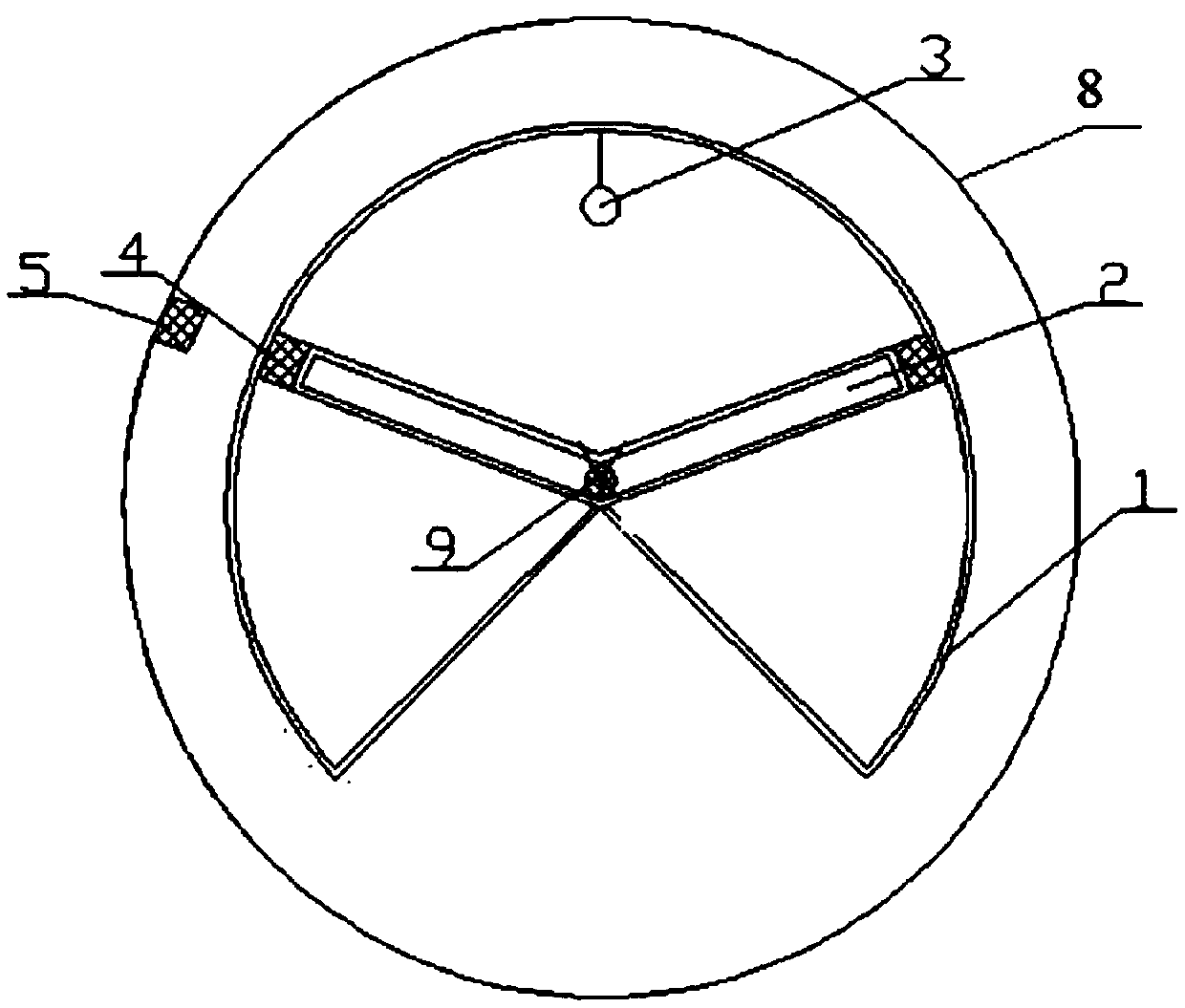 A swinging folded plate photocatalytic reaction device