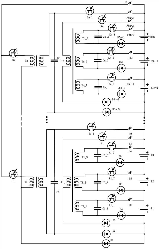 Battery pack double-layer topological structure equalization circuit and method