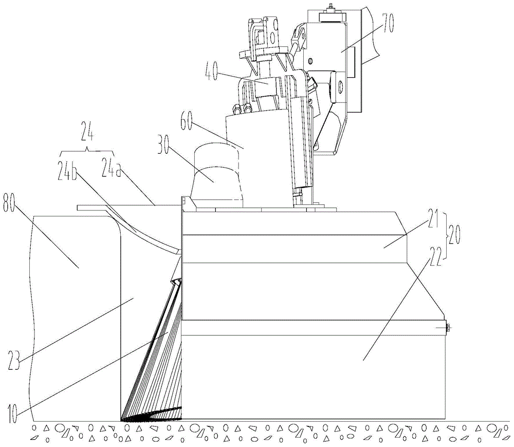 Sweeping device and road sweeper