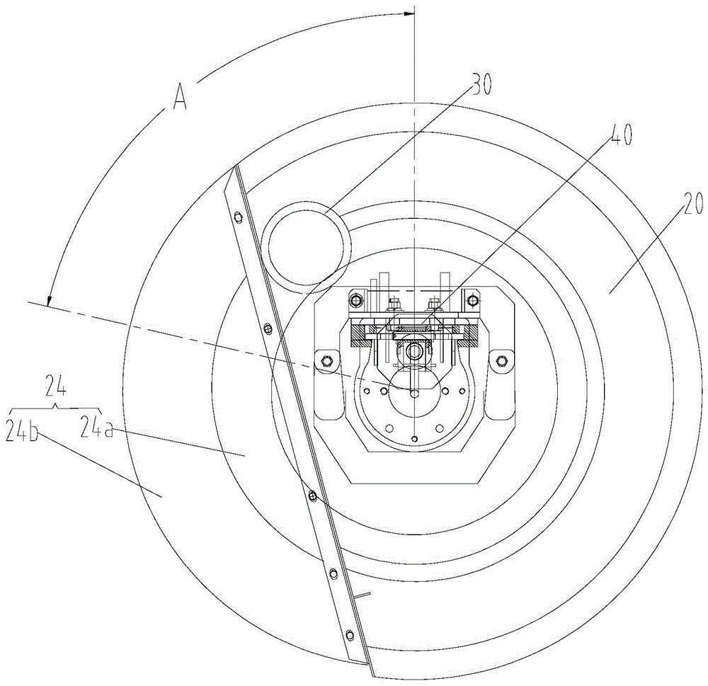 Sweeping device and road sweeper