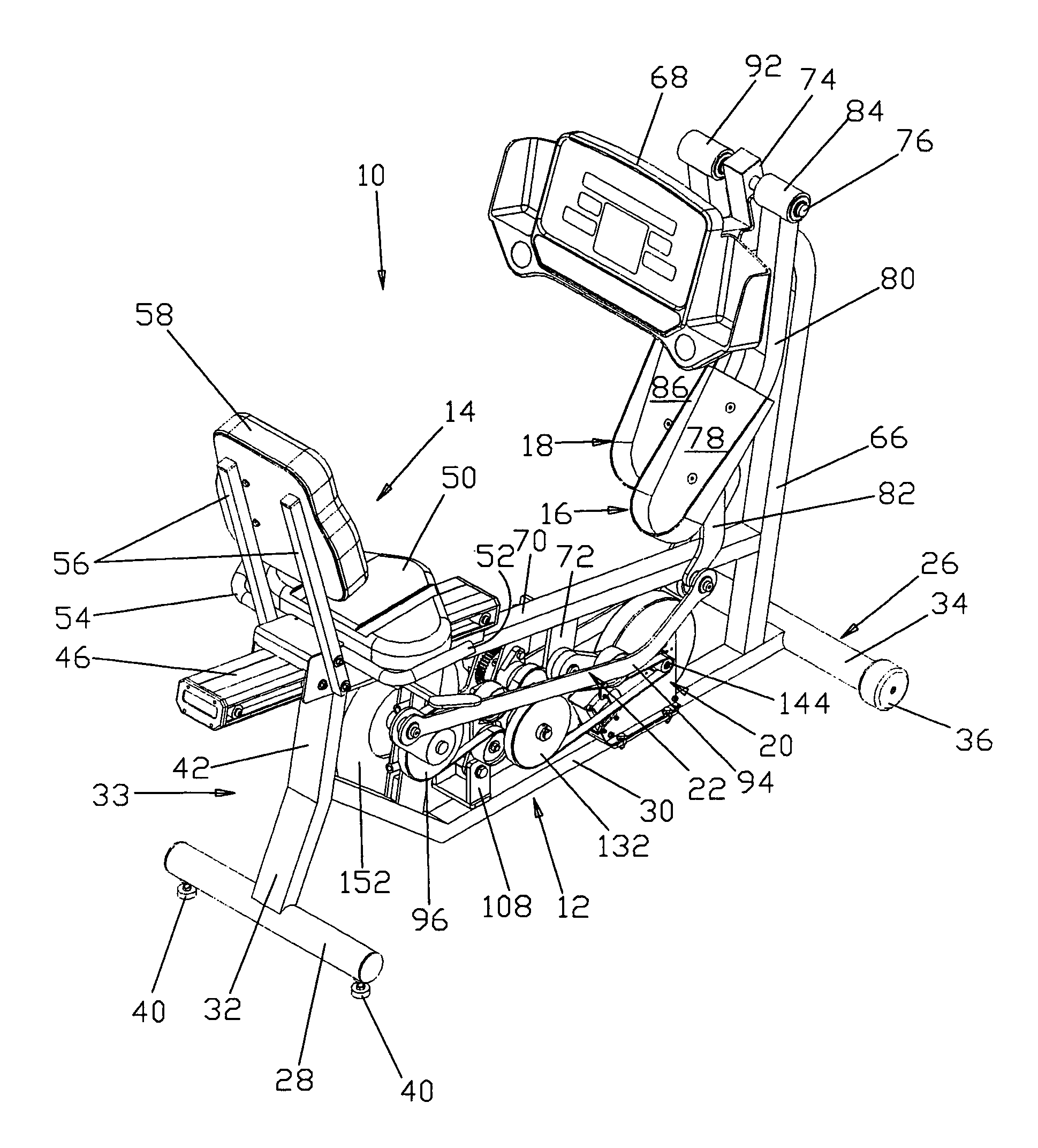 Seated stepper