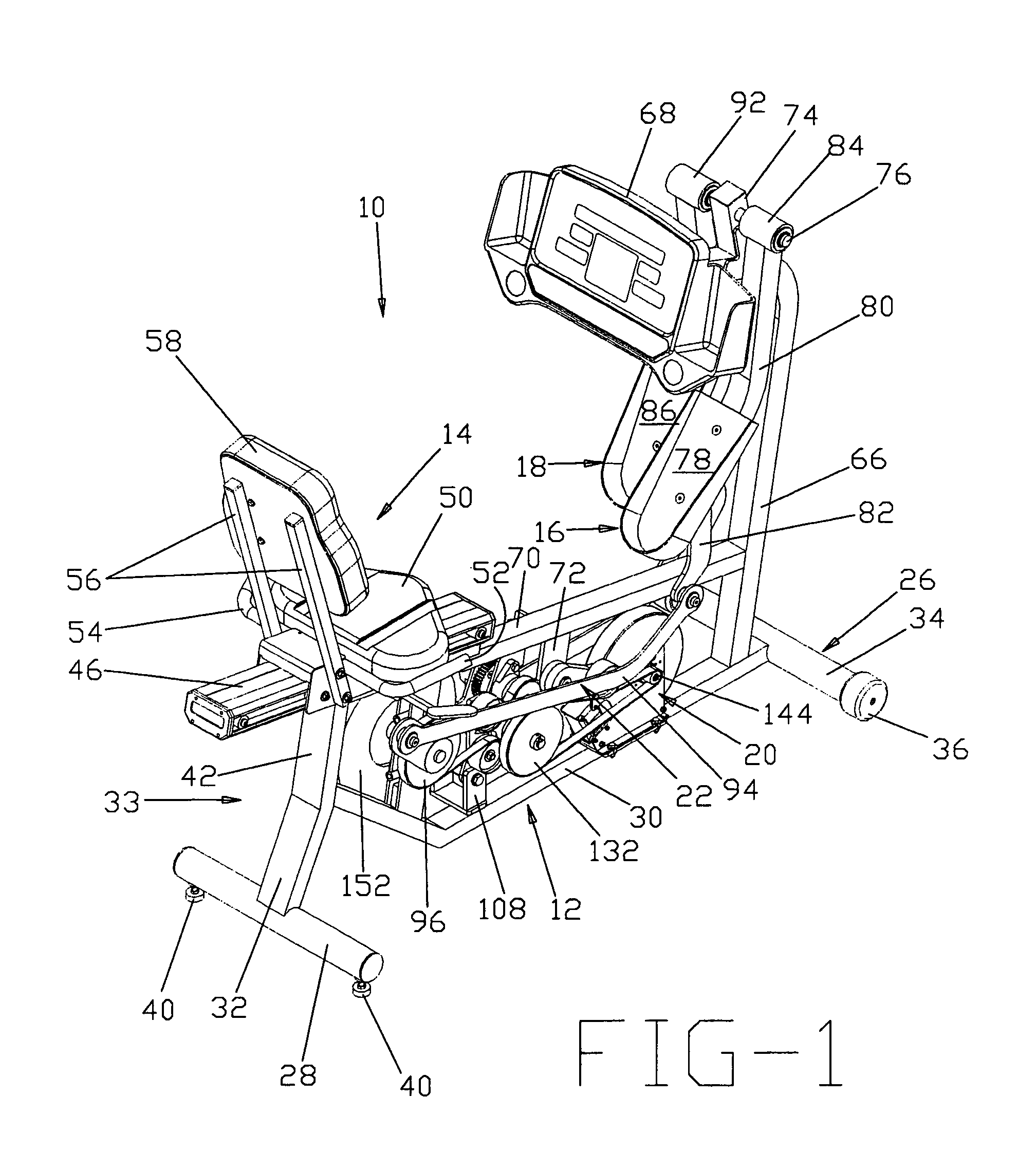 Seated stepper