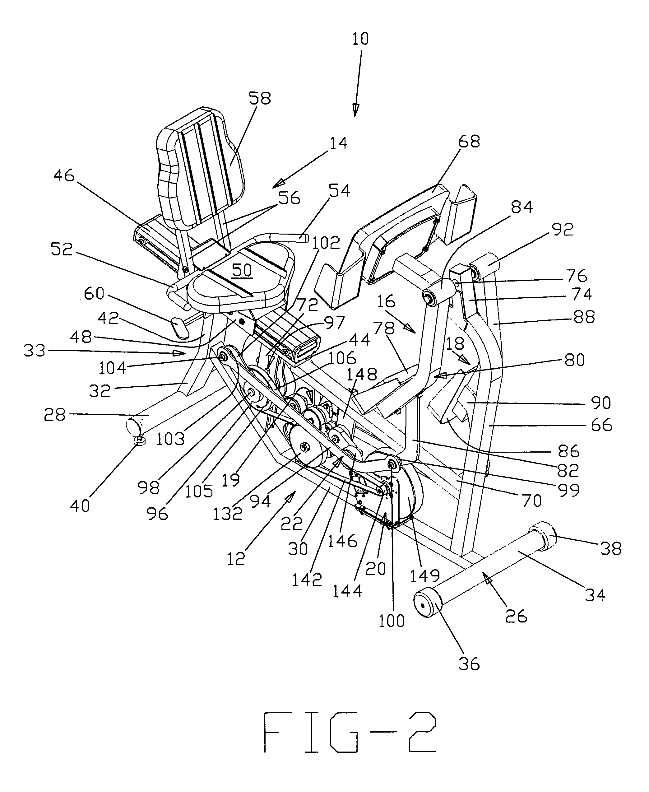 Seated stepper