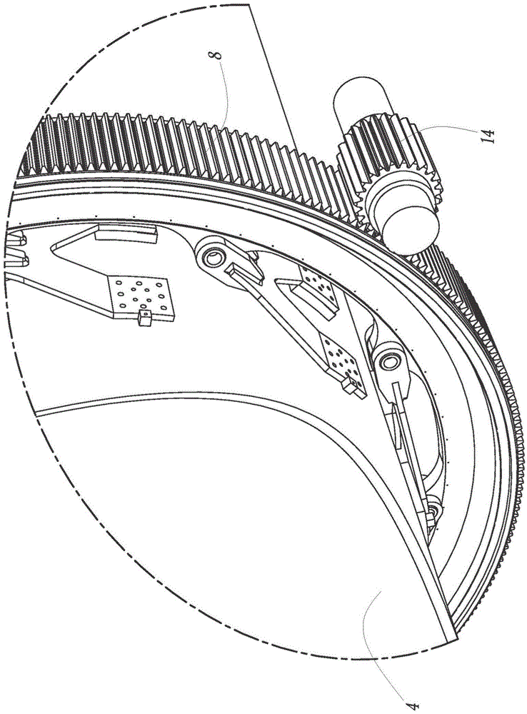 Drive device and the corresponding rotary furnace