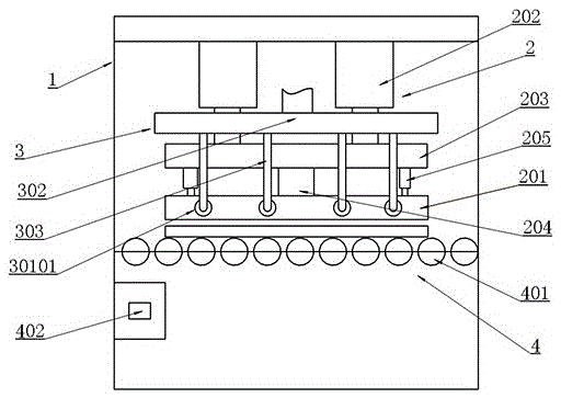 Hot press for consolidated composite floors