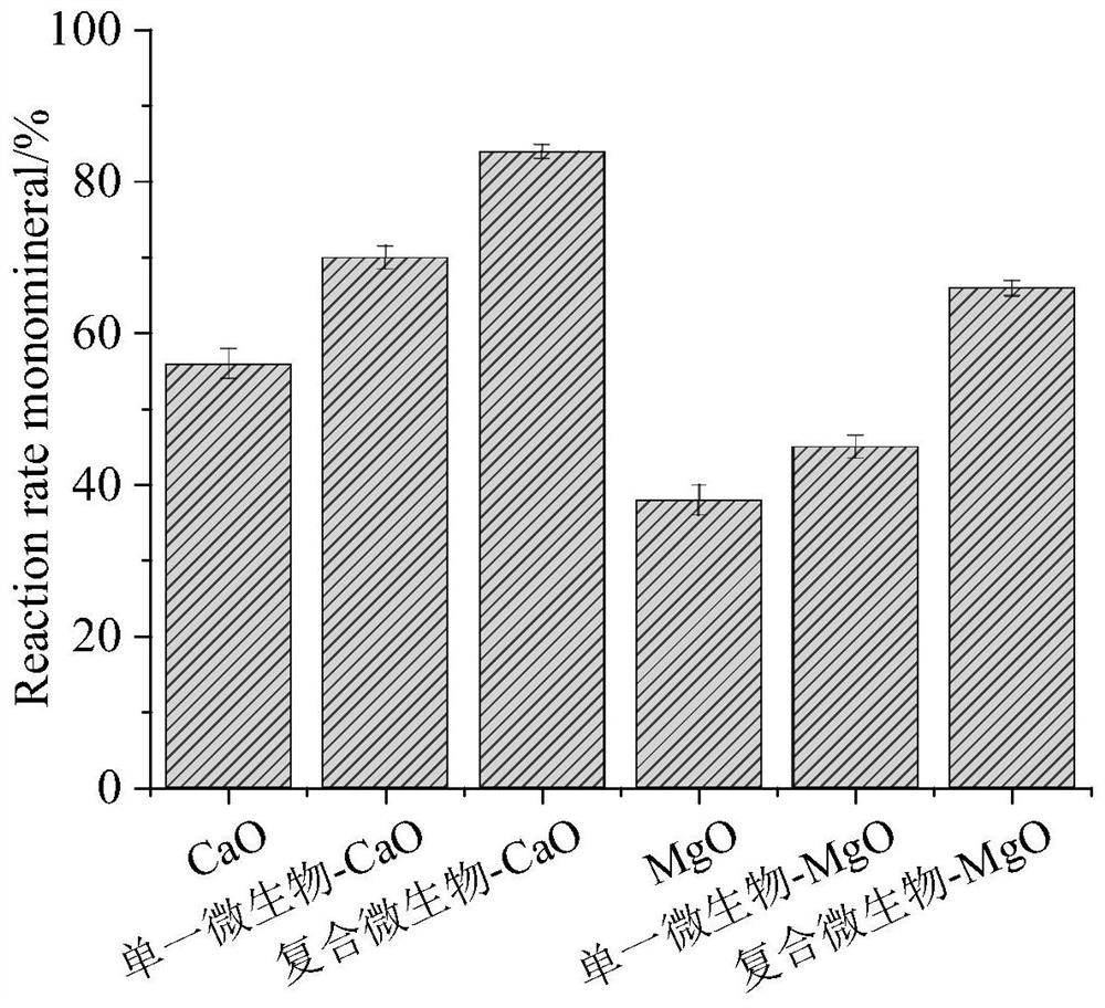 Method for preparing building material by complex microorganism mineralization