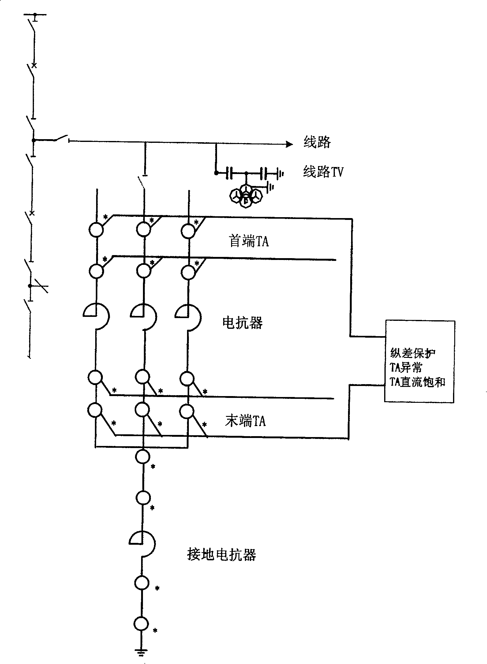 Digital high votage parallel reactor longitudinal protection method with end braking