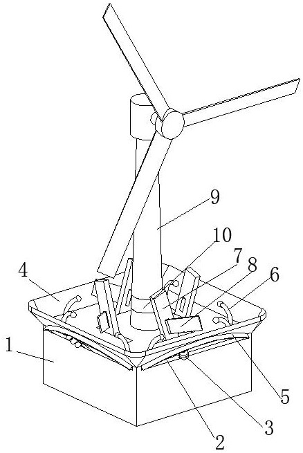 A lighting device for reminding offshore wind power