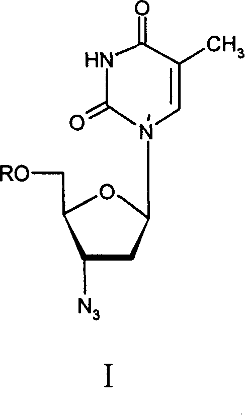 Method for preparing Zidovudine azide intermediate by phase transition method