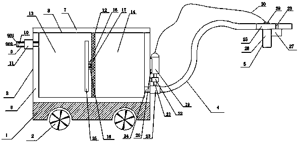 Improved trolley with high-capacity dye mixing paint spraying function