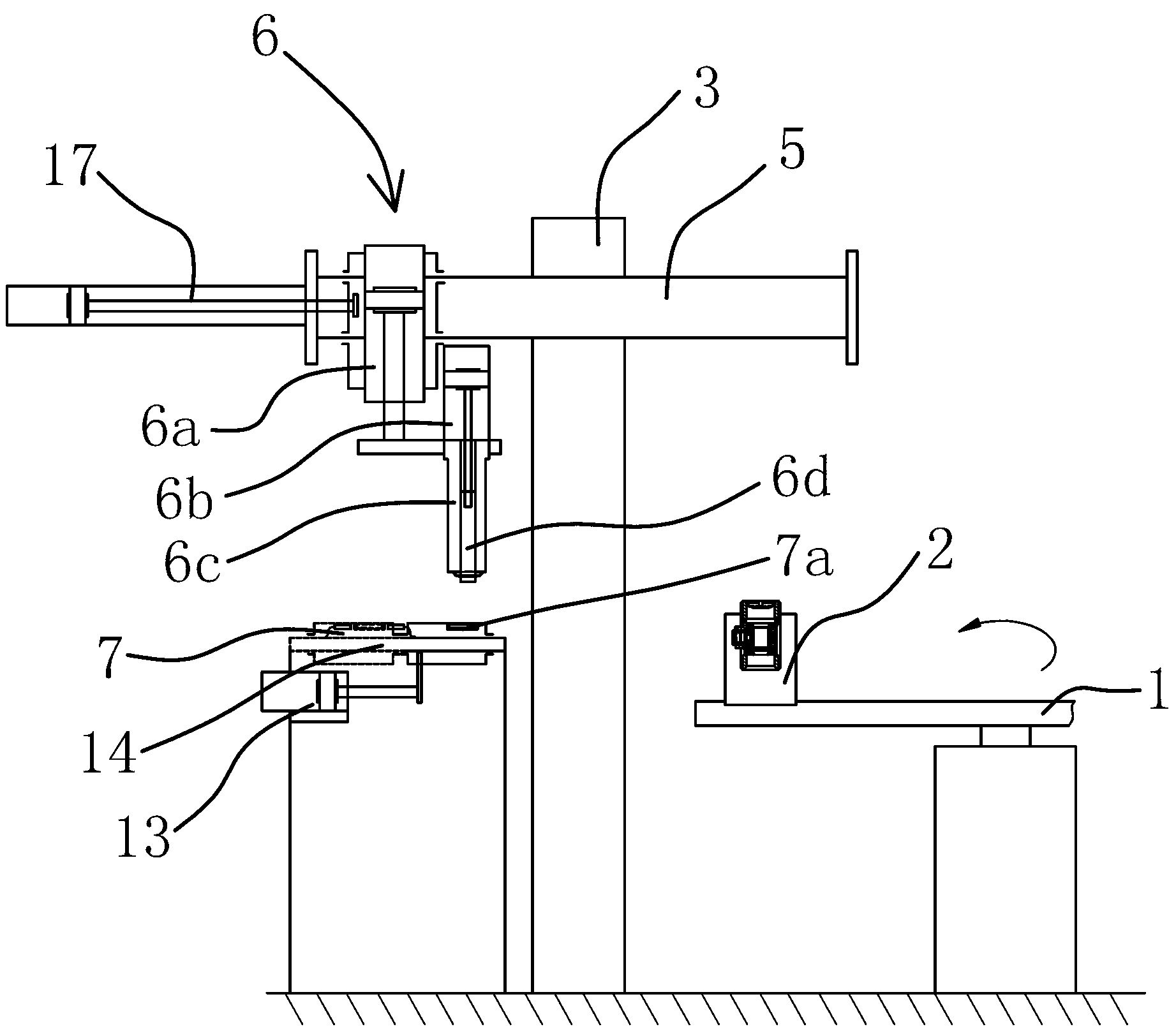 Clamping spring loading device of ball valve automatic assembling machine