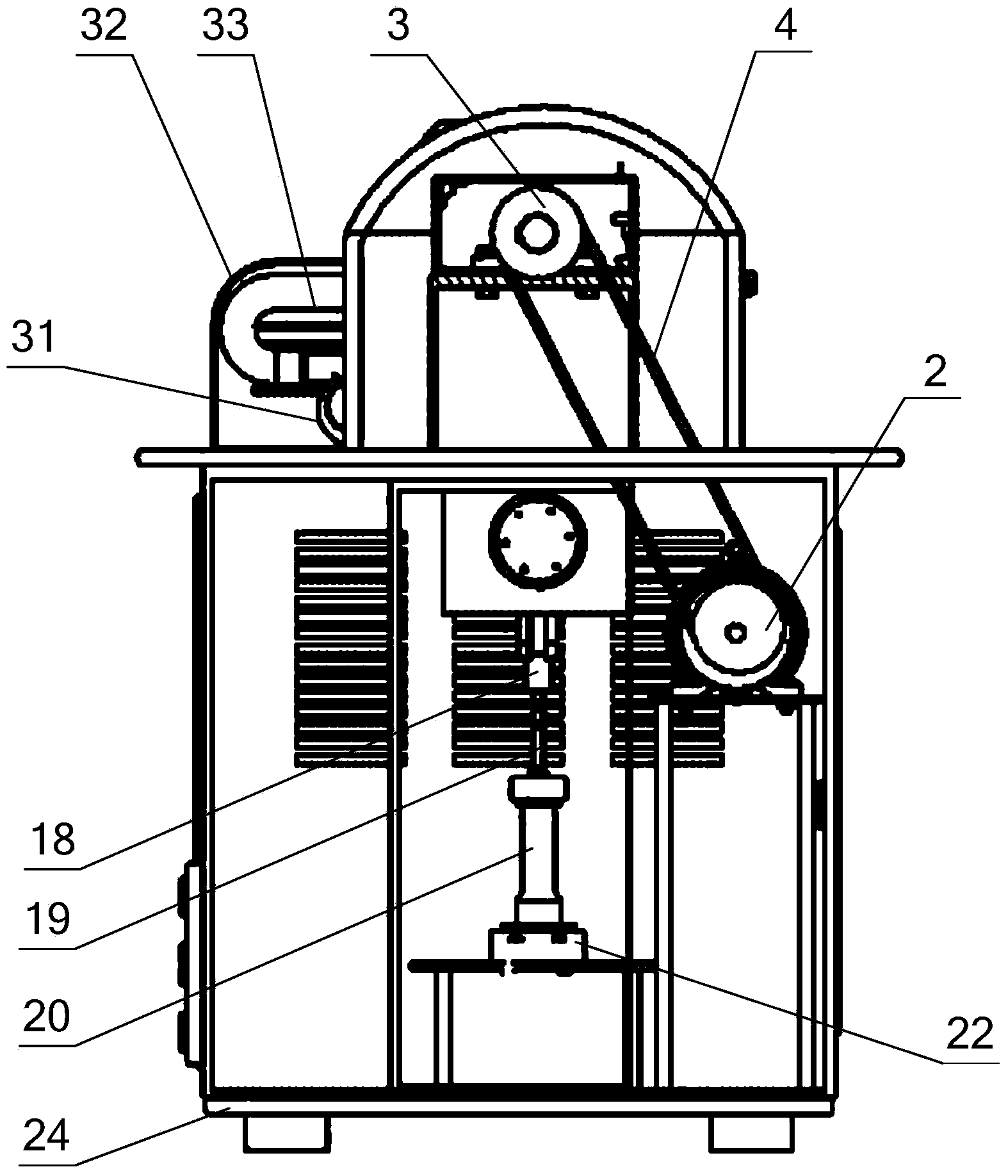 Dustproof performance simulation test machine for automobile hub bearing unit