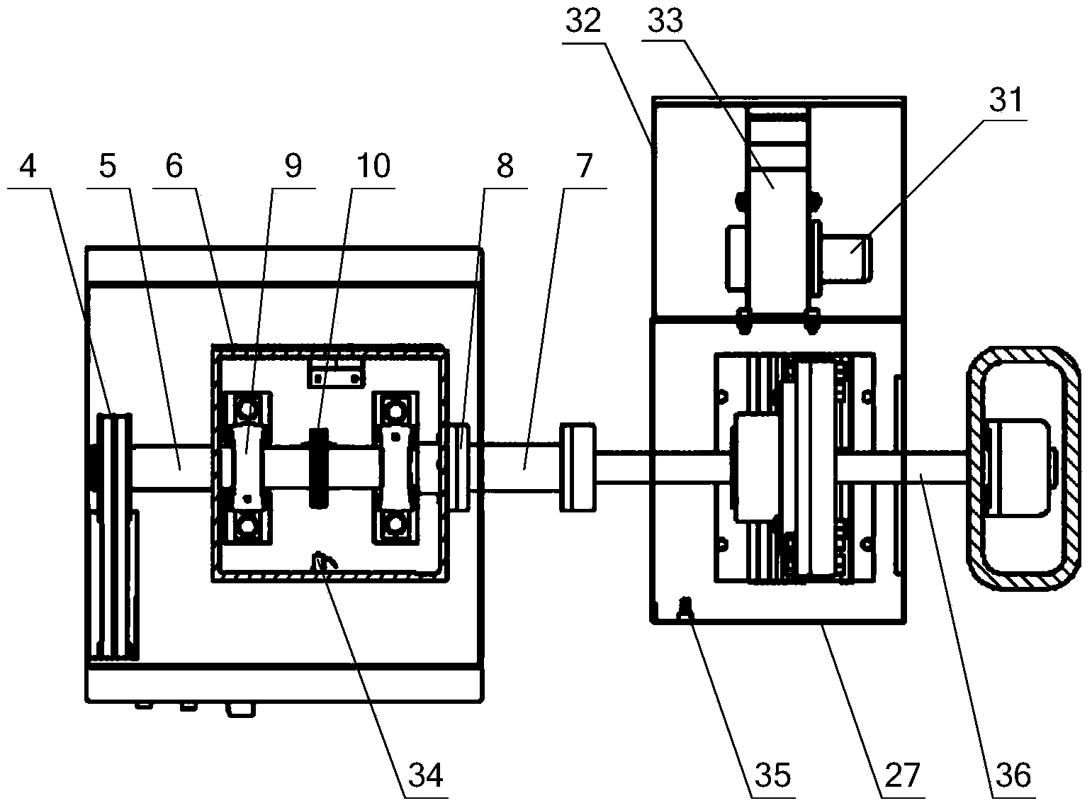 Dustproof performance simulation test machine for automobile hub bearing unit