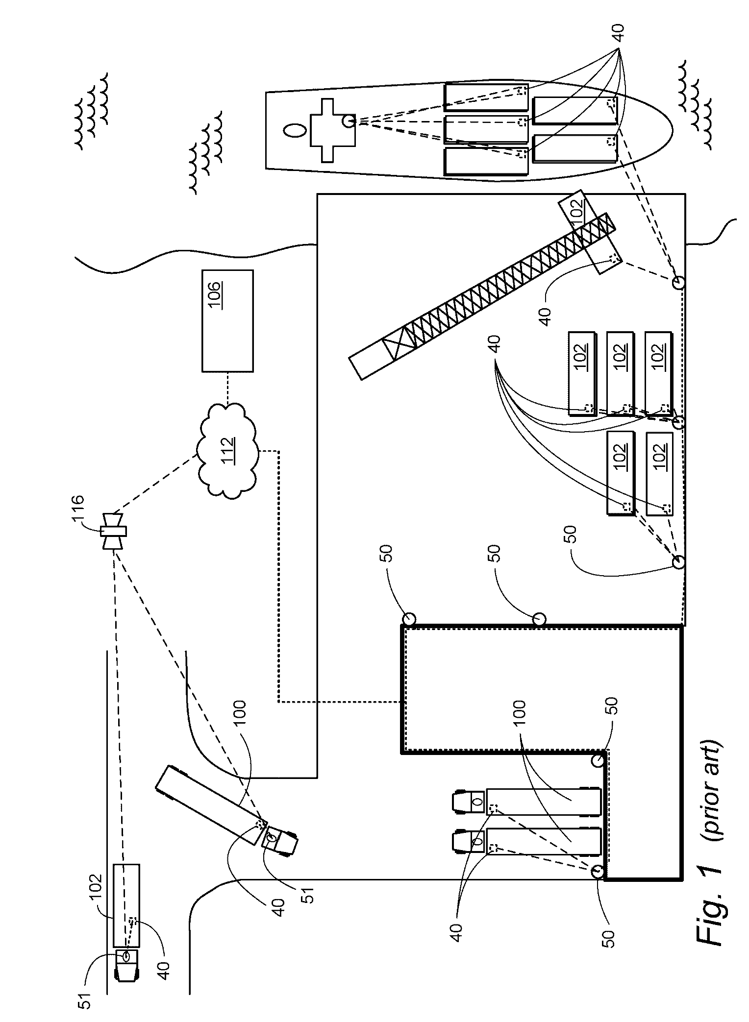 Keyhole communication device for tracking and monitoring shipping container and contents thereof