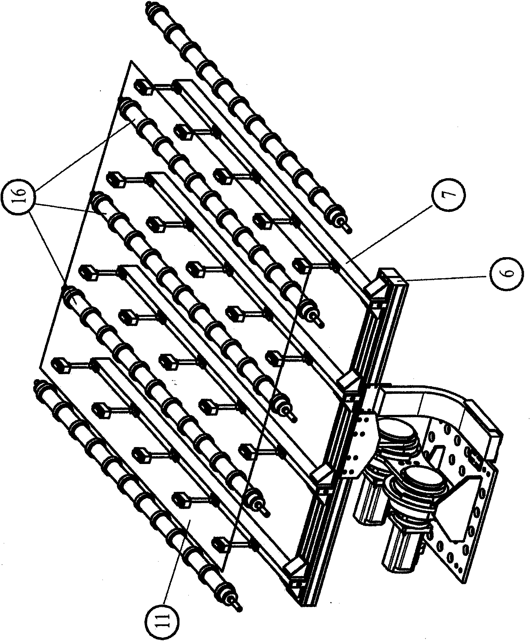 Apparatus and method for transferring shock-sensitive glass plates in ultra clean rooms