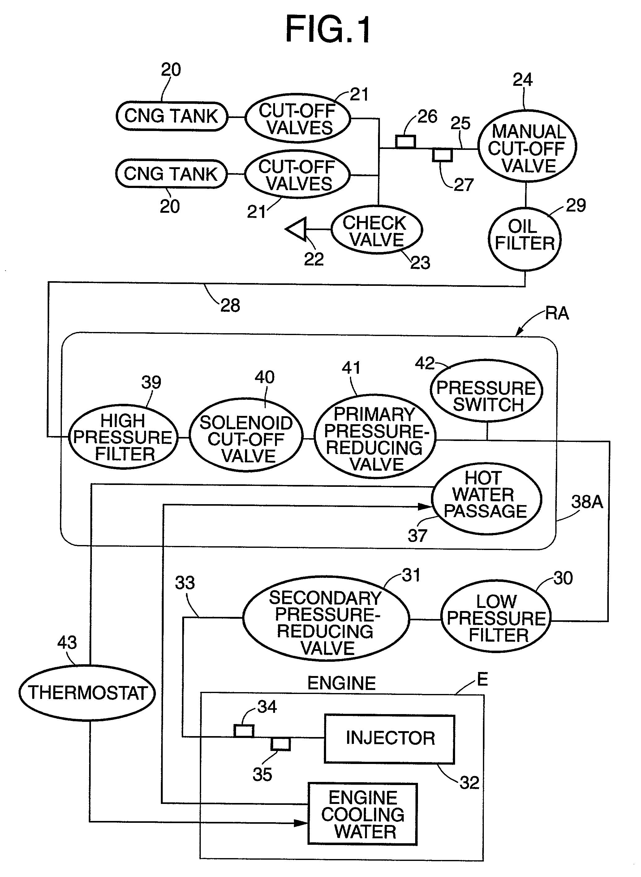 Gas pressure-reducing valve