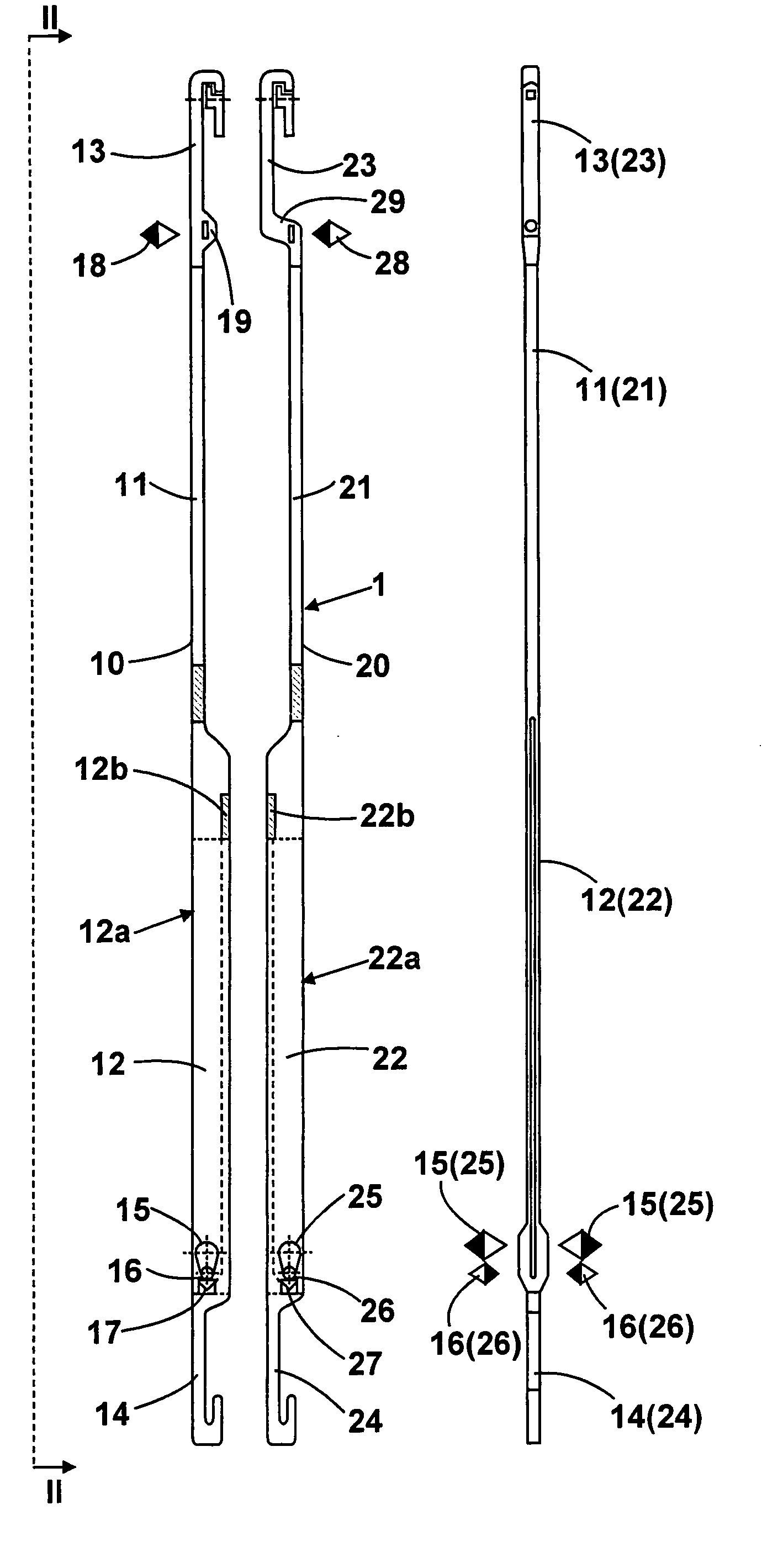 Device for forming a leno selvedge