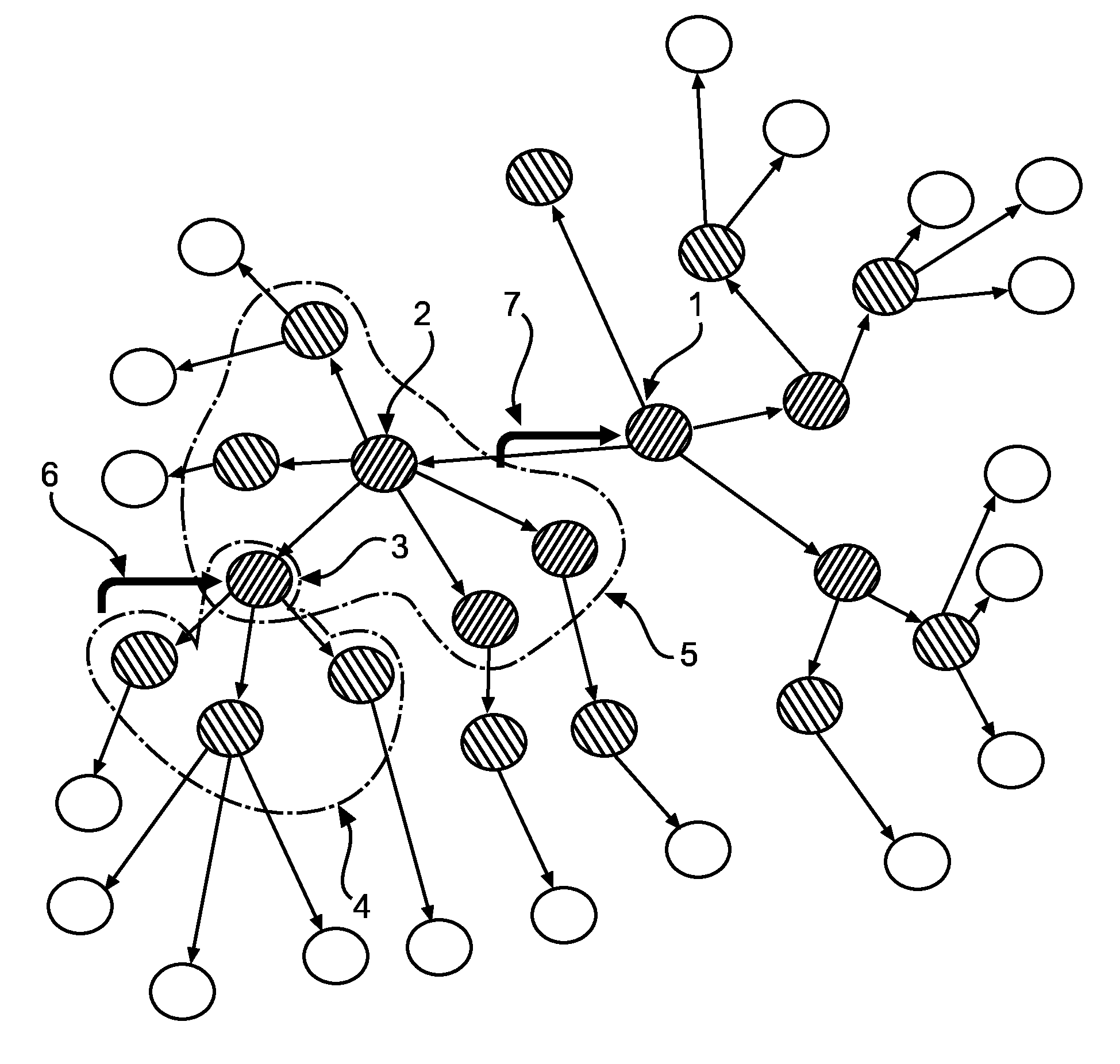 Method and apparatus for reducing the length of a packet storm in a wireless mesh network