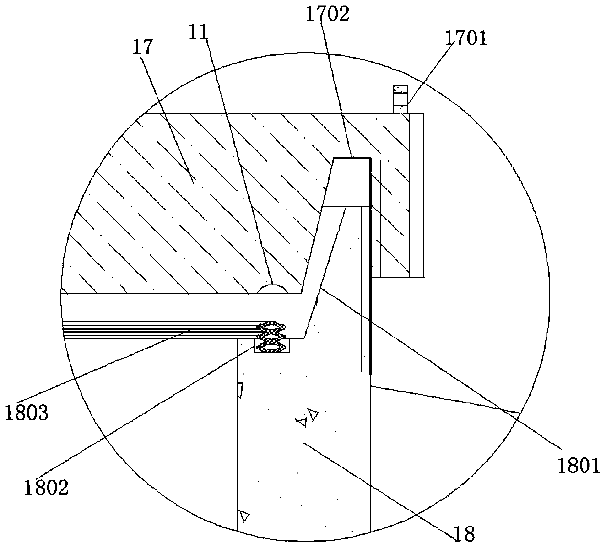 A pressure vessel for adjustable compression glass-lined equipment