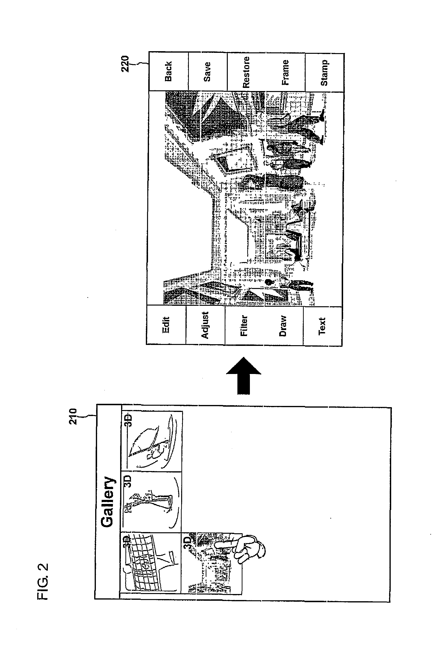 Method for editing three-dimensional image and mobile terminal using the same