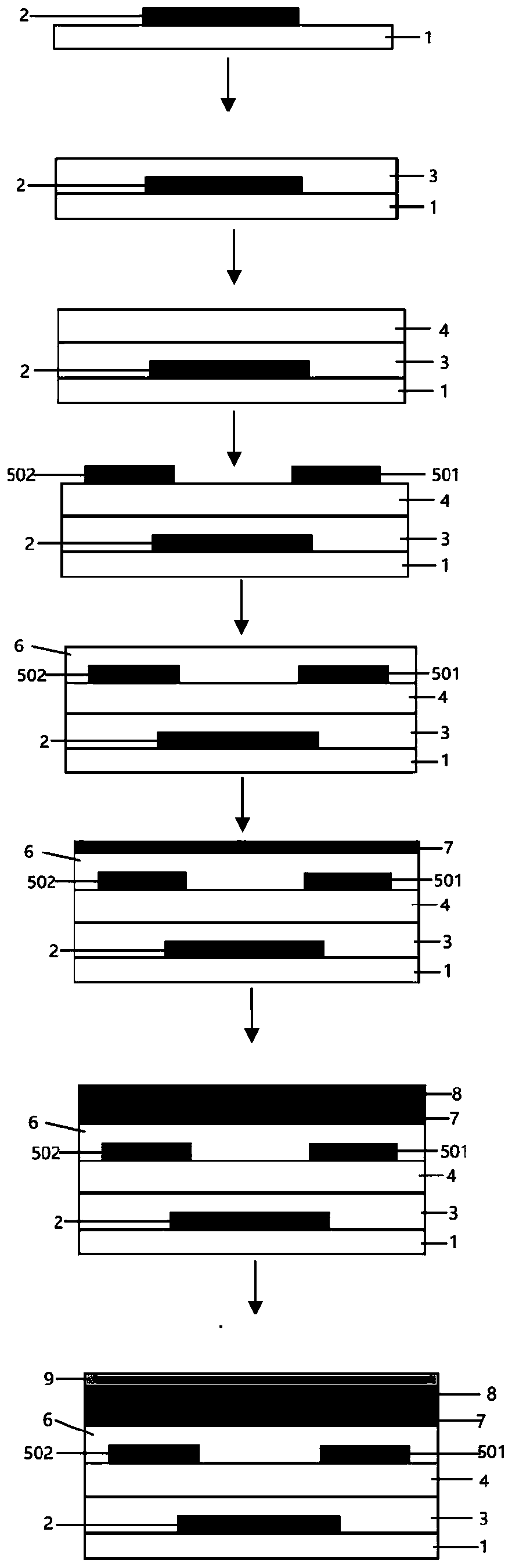 Piezoelectric integrated flexible tactile sensor and preparation method thereof