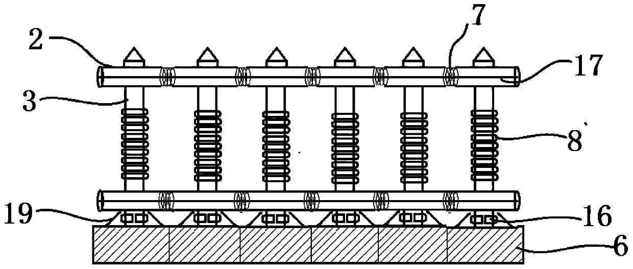 An elastic crashproof guardrail which can automatically reset