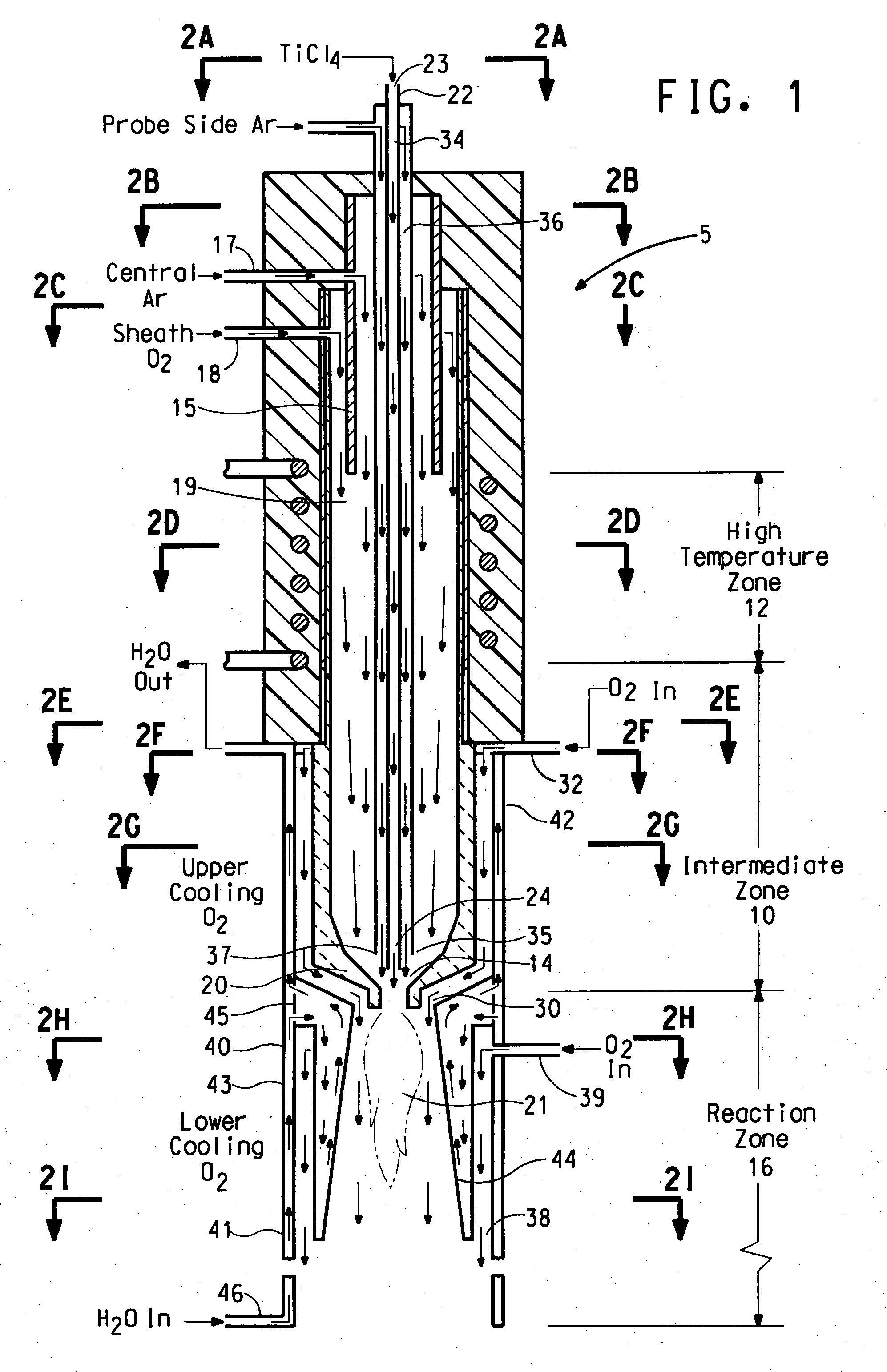 Apparatus for making metal oxide nanopowder