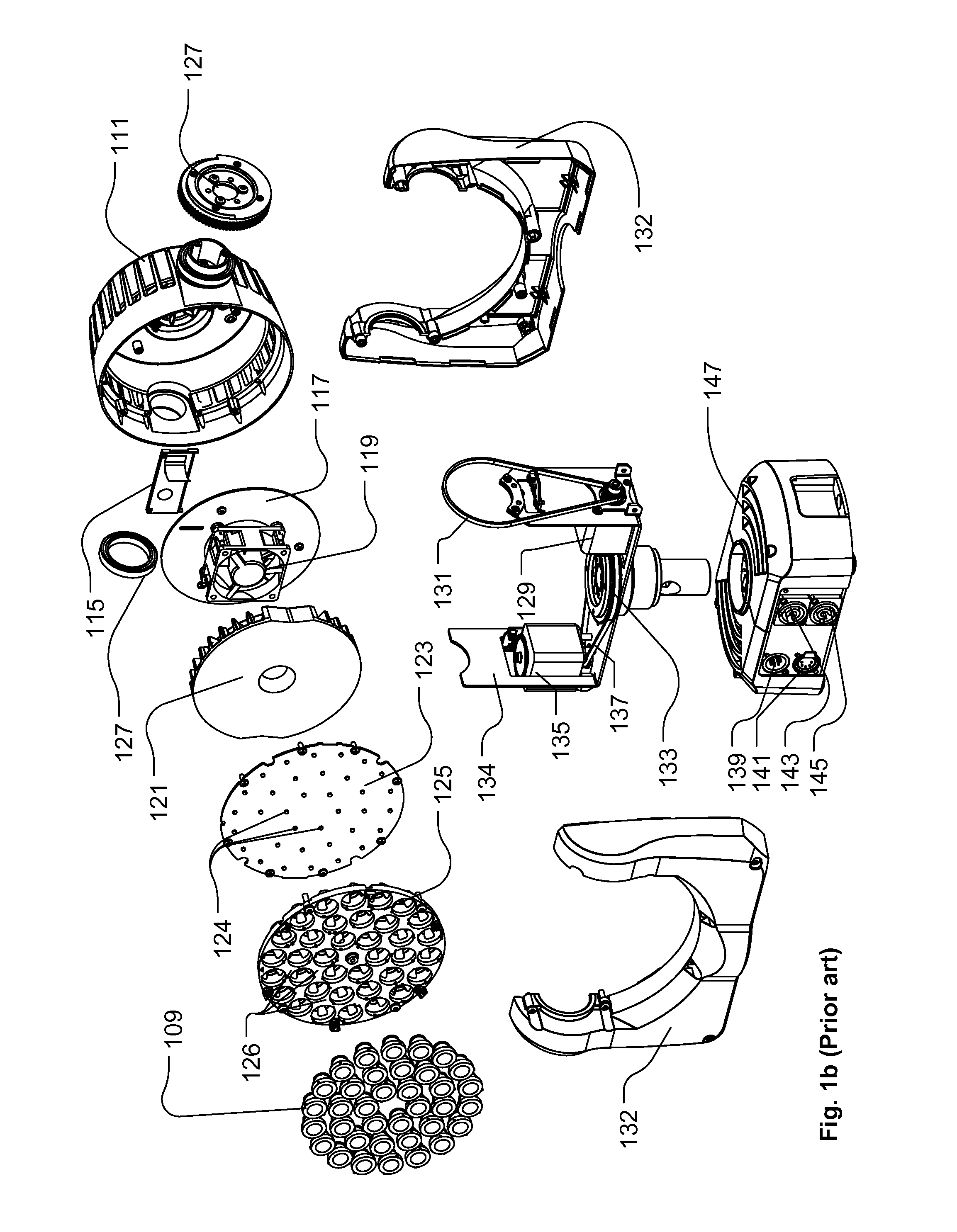 Light Fixture With Background Display Using Diffuse Pixels Between Nondiffuse Light Sources