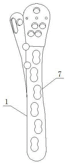 Arc-shaped steel plate for fixation of fracture of femur