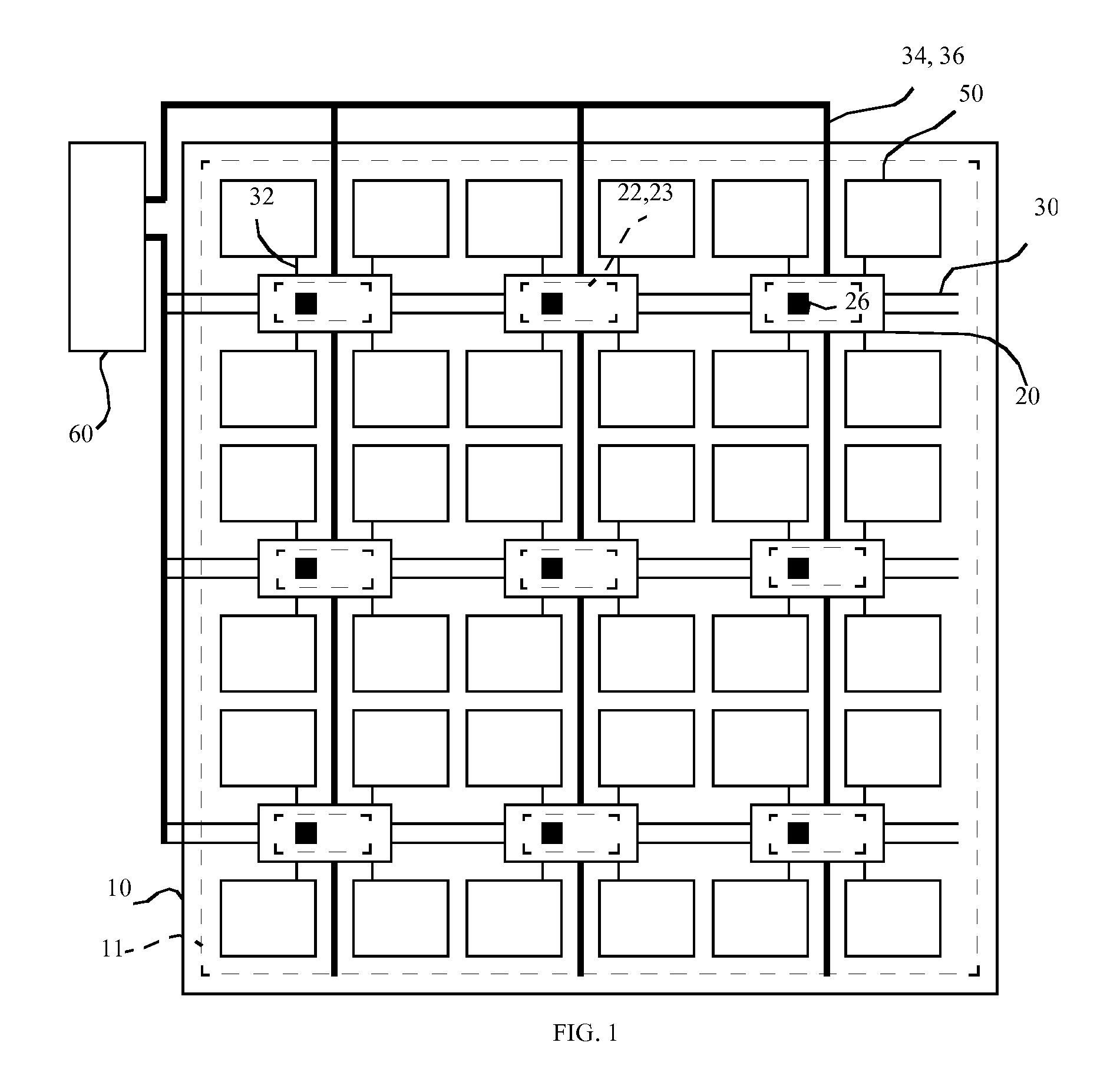 Optically testing chiplets in display device