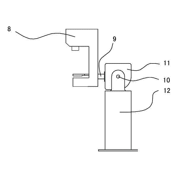 C-arm breast machine with 3 degrees of freedom of movement