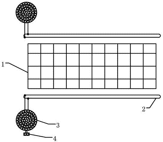 A construction vehicle tire cleaning device