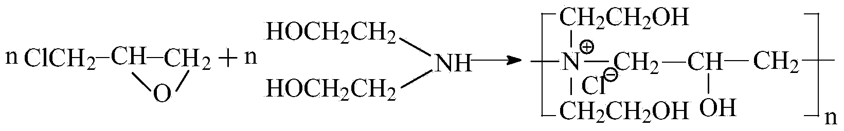 Method for preparing polyepichlorohydrin-diethanol amine anti-collapse inhibitor in laboratory