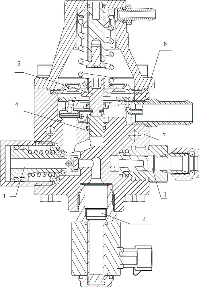 Automotive CNG pressure reducer with novel piston type pressure reducing mechanism