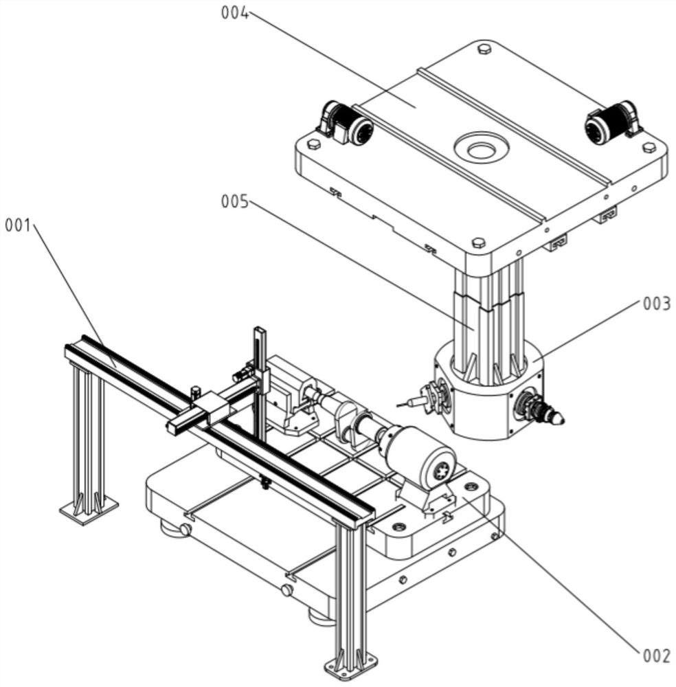 Thermal spraying, machining and detecting integrated device for motorcycle crankshaft