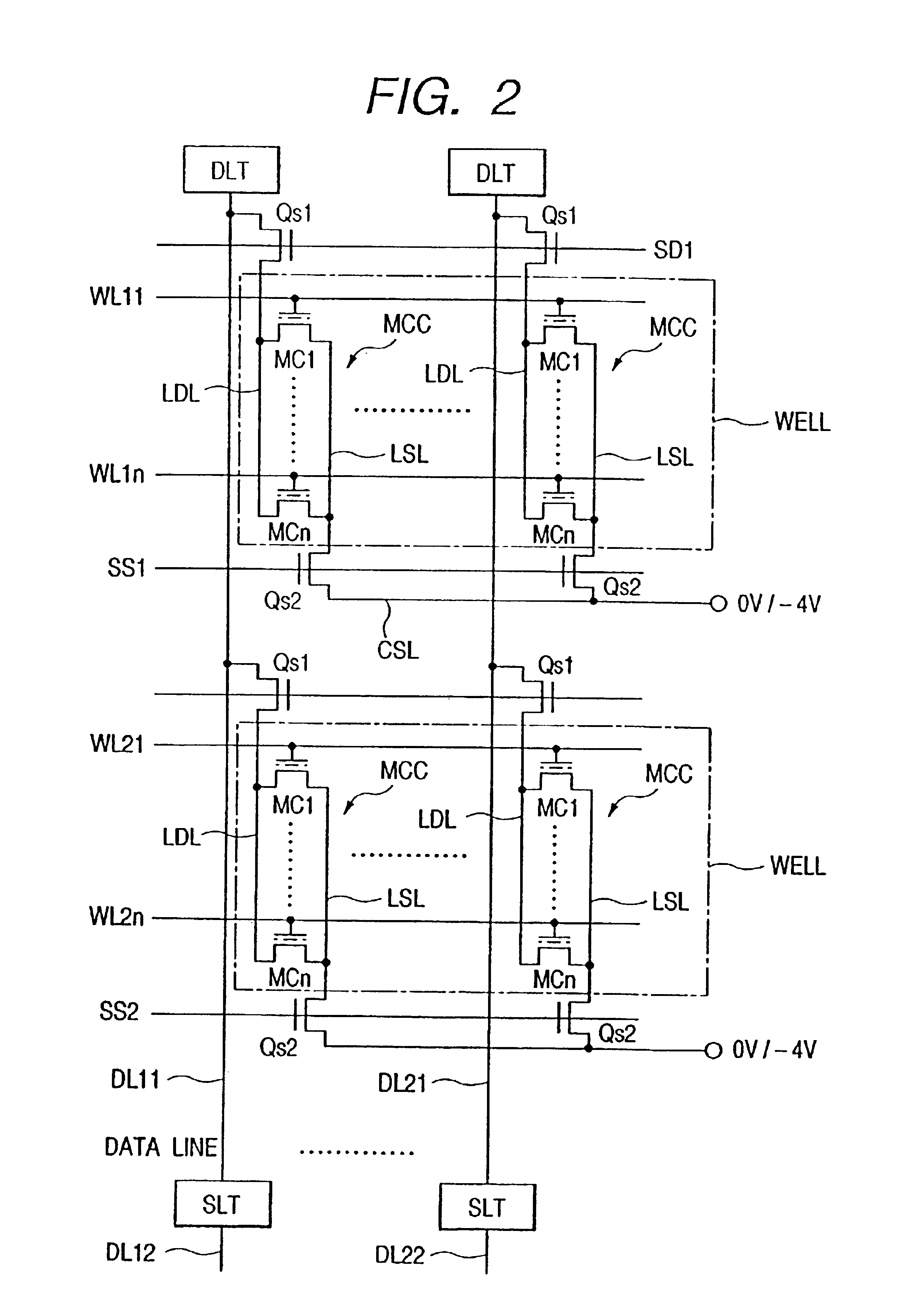 Nonvolatile semiconductor memory device and data writing method therefor