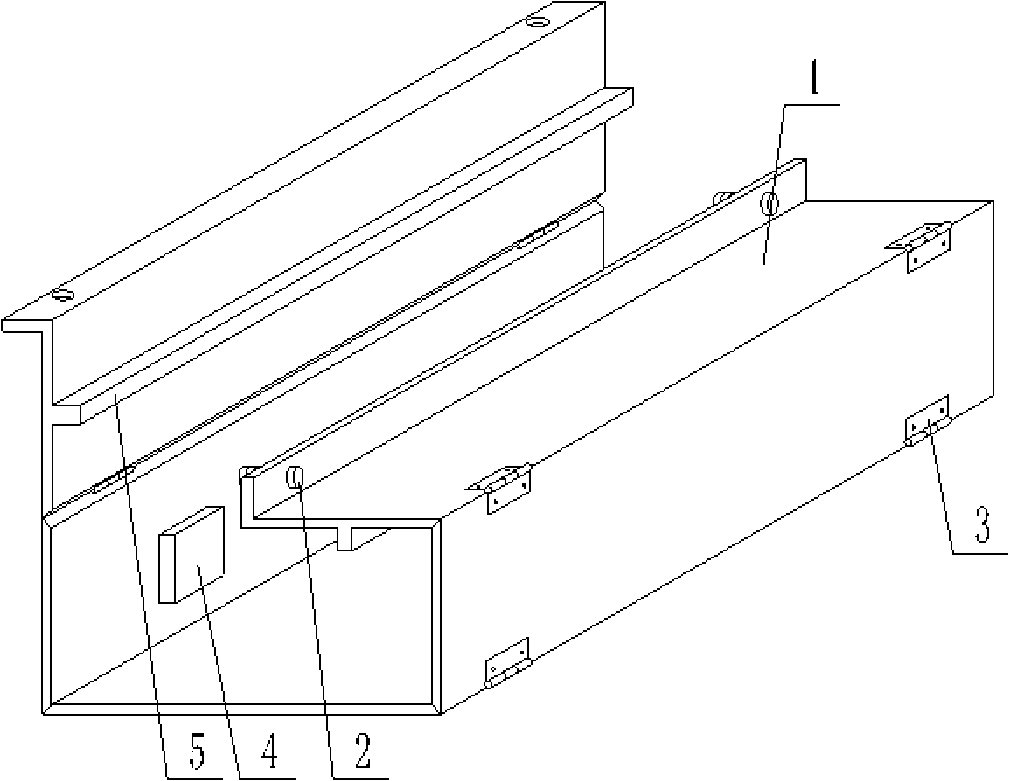 Mold for molding hollow thin wall component for filling concrete