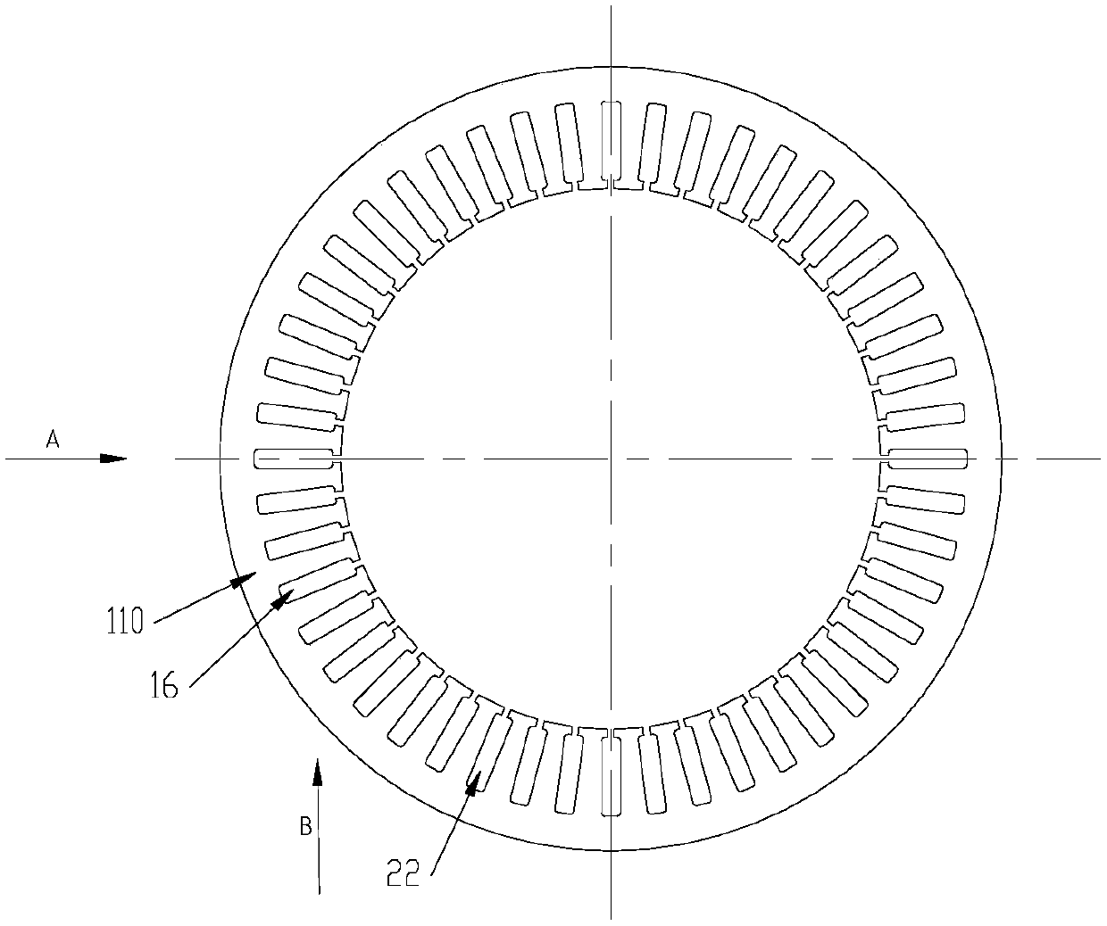 Motor winding and winding method