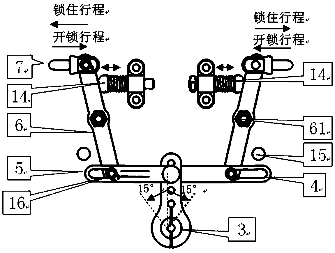 Double unhooking device with self-locking function