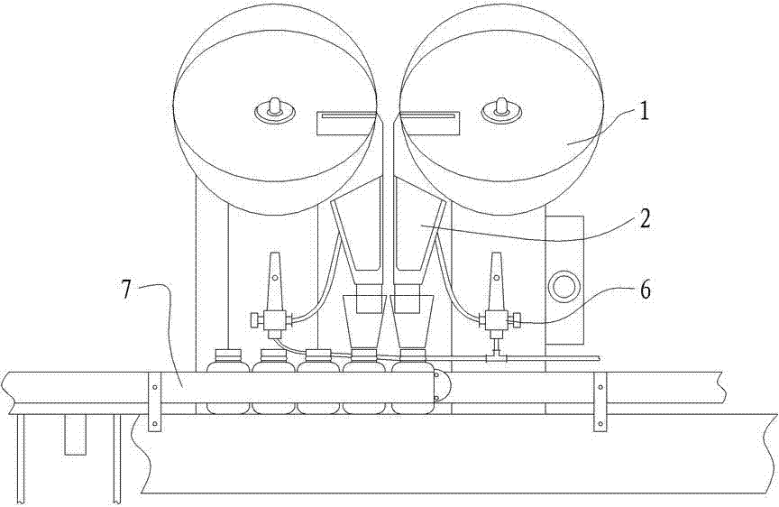 Double-head counting machine