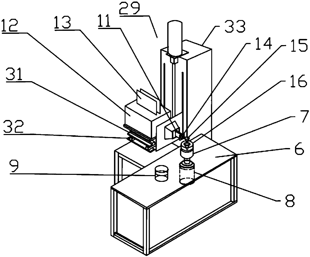 Full-automatic induction quenching machine tool for conical face of front machine cylinder of molding machine and circuit protecting method