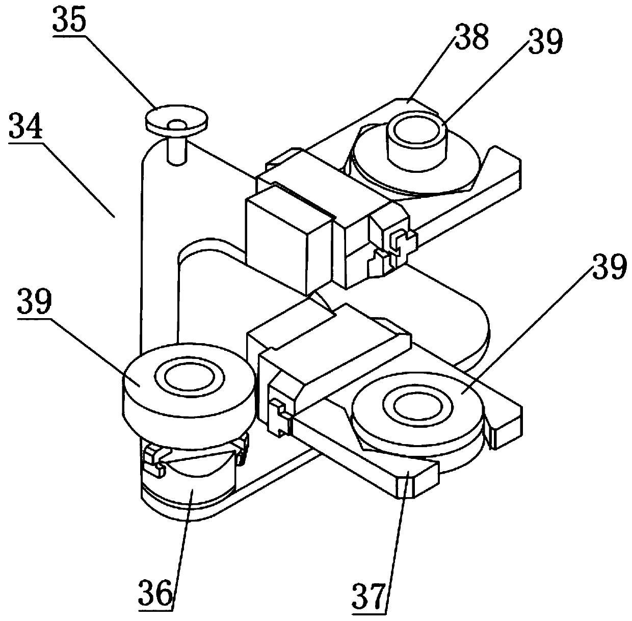 Full-automatic induction quenching machine tool for conical face of front machine cylinder of molding machine and circuit protecting method