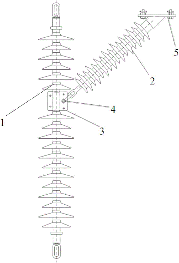 Windage yaw-proof Y-type composite insulator and manufacturing method thereof