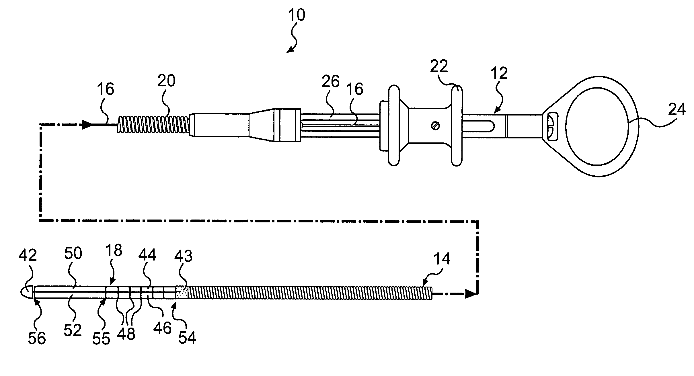 Direct reading endoscopic measuring instrument and method